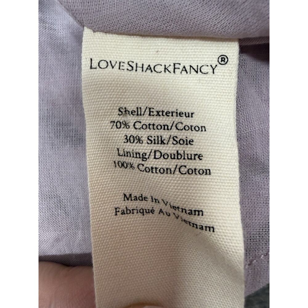 NWT LoveShackFancy Emma Ruffle Mini Skirt Sandy Shores Purple Roses Small - Picture 9 of 9